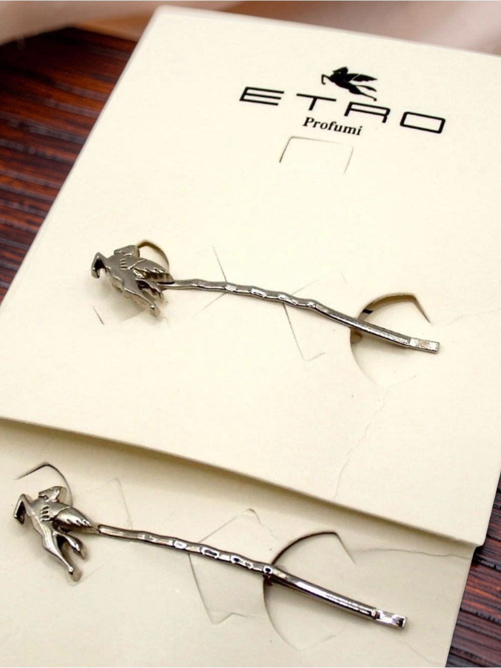 Etro 2-Pc Pegasus Motif Hair Clips 😍🔥